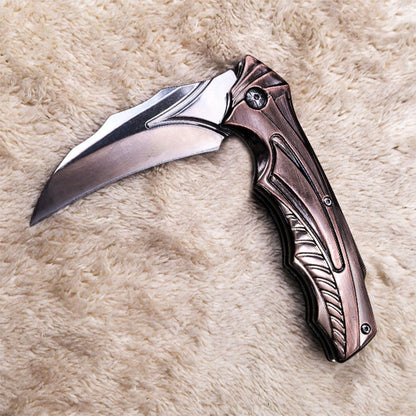 DA158 Creative Antique Bronze Handle Folding Outdoor Knife