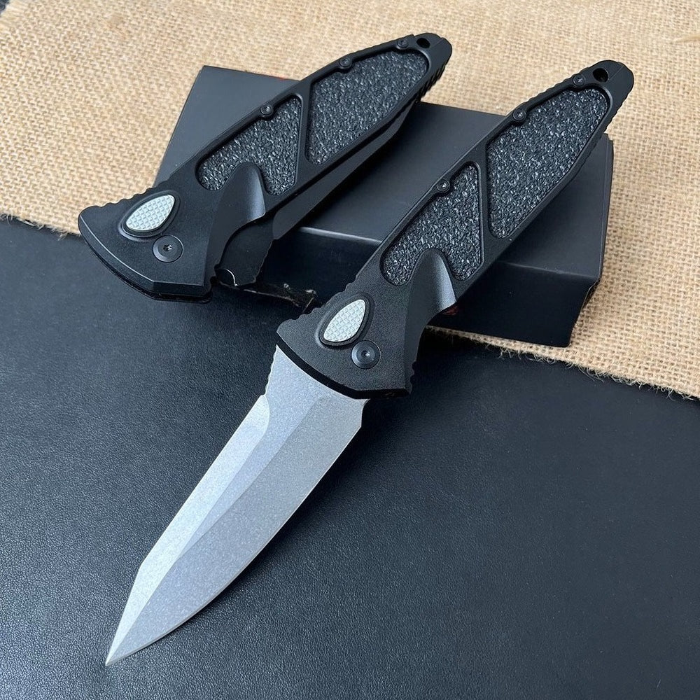 Damascus Steel-clad Aluminum Alloy Handle Outdoor Portable Knife