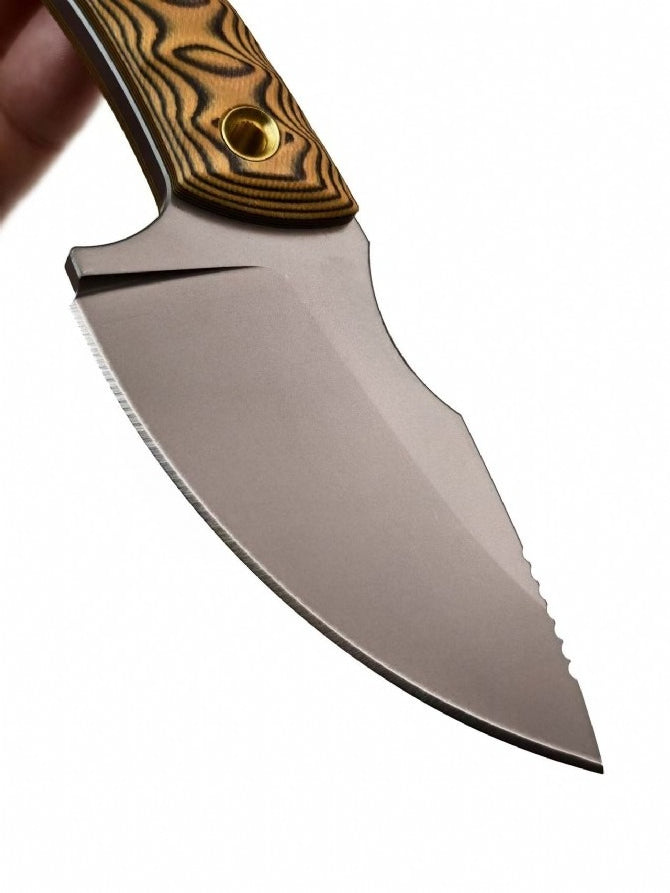 Mini Dual-tone G10 Titanium-plated USA-10 Steel Outdoor Knife