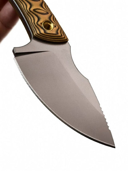 Mini Dual-tone G10 Titanium-plated USA-10 Steel Outdoor Knife