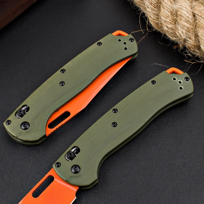 BM15535 Green G10 Handle Outdoor Folding Knife