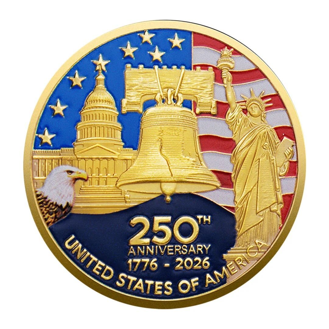 Gold-Plated Statue of Liberty Coin – United States 250th Anniversary Keepsake