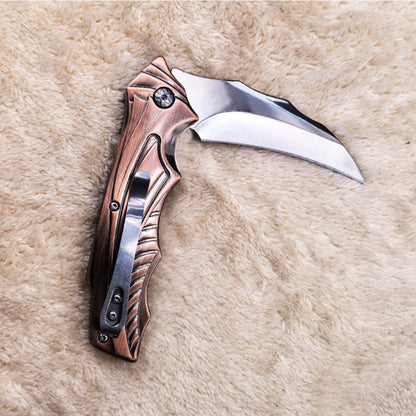 DA158 Creative Antique Bronze Handle Folding Outdoor Knife