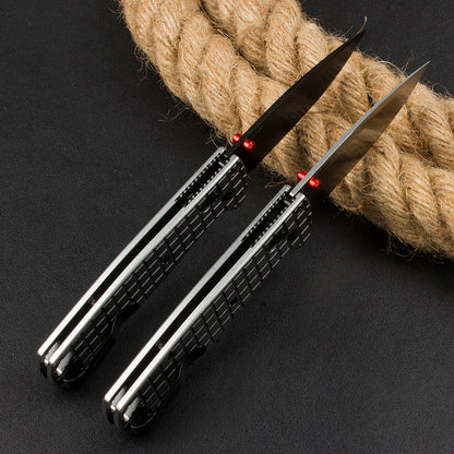BM535 Bk-4 Checkered Aluminum Handle D2 Outdoor Folding Knife