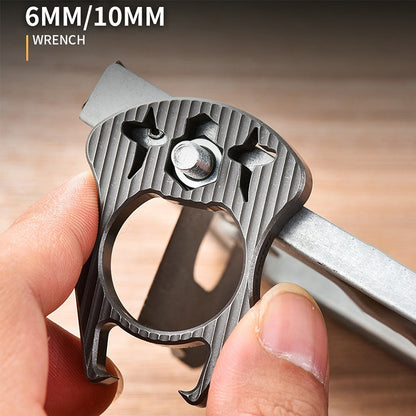 Mini Multifunctional Titanium Bottle Opening EDC Tool Hung on The Keychain