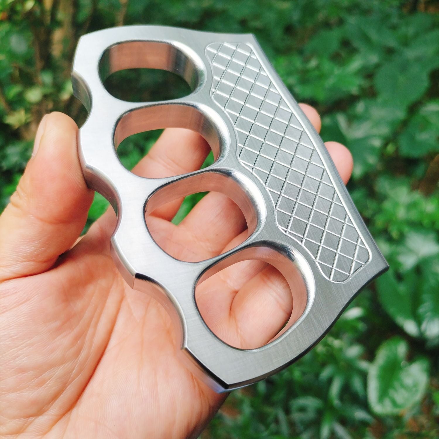 Wave Duster Outdoor 304 Stainless Steel Wave Silver Knuckle Dusters – GODEDC