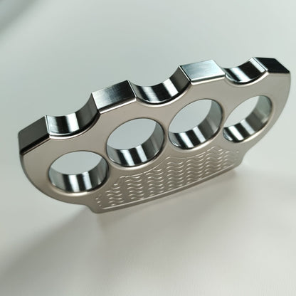 Steel Corrugated Skull Pattern Large Hole Bottle Opener EDC Tool