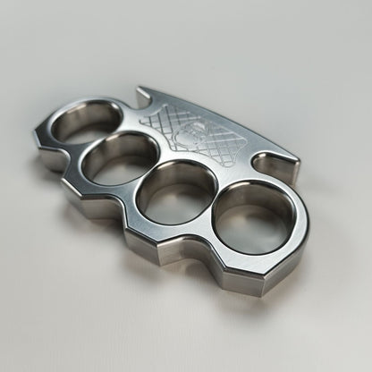 Steel Corrugated Skull Pattern Large Hole Bottle Opener EDC Tool