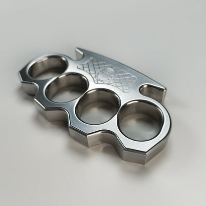 Steel Corrugated Skull Pattern Large Hole Bottle Opener EDC Tool