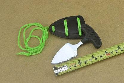 Rubber handle 440 sanding surface outdoor EDC Knife