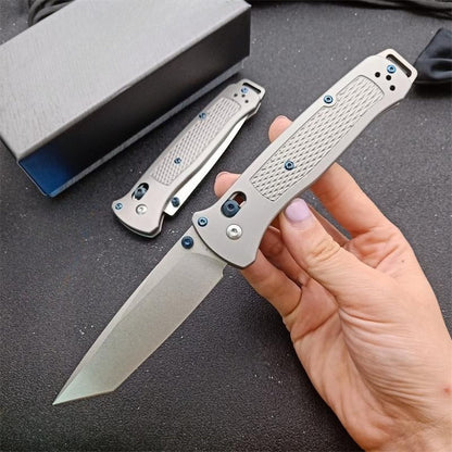 BM537GY M390 Steel Titanium Alloy Handle Outdoor Folding Knife
