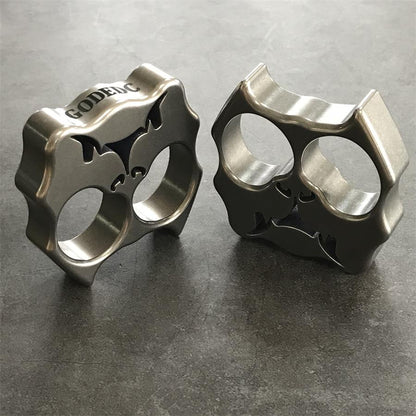 GODEDC Titanium TC21 Dog Head Two Hole Outdoor Tool