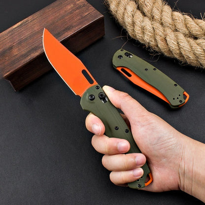 BM15535 Green G10 Handle Outdoor Folding Knife