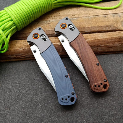 BM15080 G10 Handle and Sandalwood Handle Outdoor Folding Knife