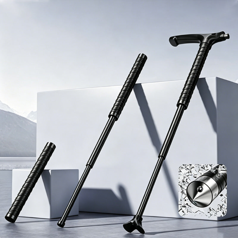 2-in-1 Multifunctional Trekking Pole with Portable Baton - front view