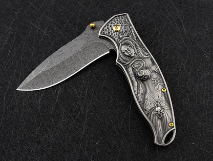Female God Handle Folding Outdoor Pocket EDC Tool