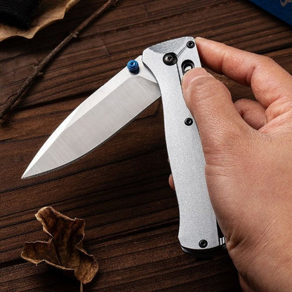 BM535BK-4 Silver Aviation Aluminum Handle 9CR13 Outdoor Folding Knife