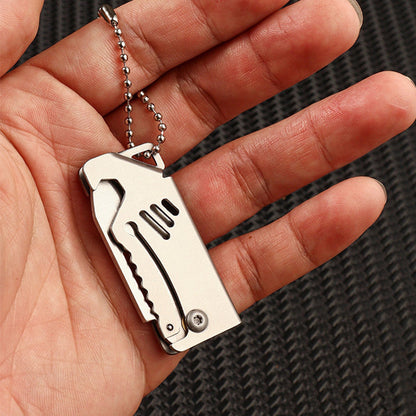 Mini Folding Keychain Pendant Bottle Opener EDC Tool