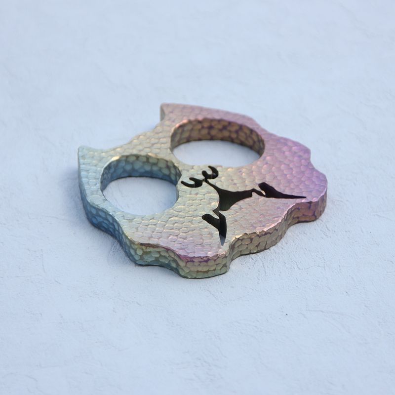 Dog Head Titanium EDC Decoration Outdoor Tool