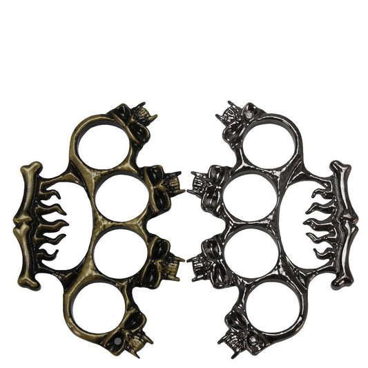Flame Skull Zinc Alloy Four Finger Outdoor Tool