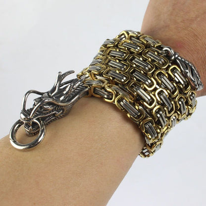 Adjustable and Removable Wrist Dragon Head Titanium Chain Decoration