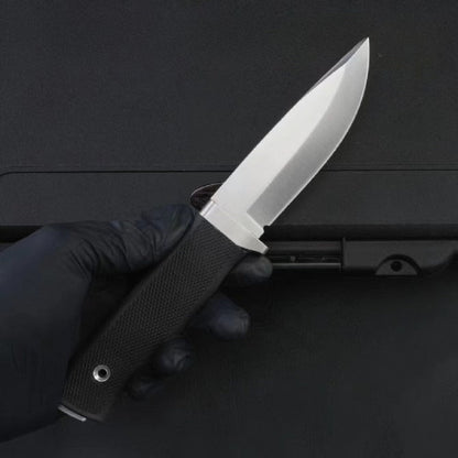 Powder Steel with Thermoplastic TPR Handle Outdoor Knife