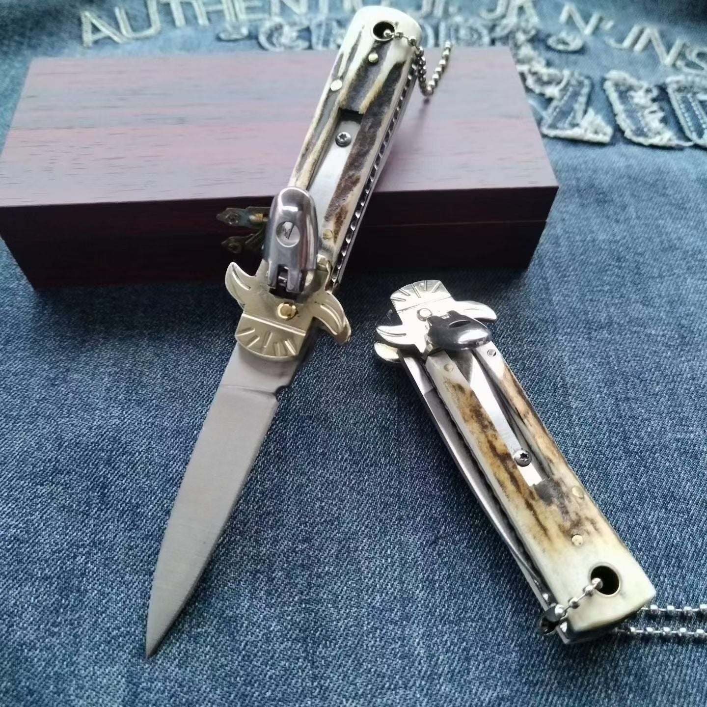Small Deer Antler Handle D2 Outdoor Portable Knife