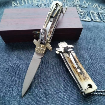 Small Deer Antler Handle D2 Outdoor Portable Knife