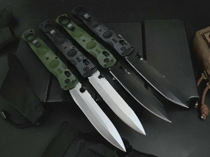 BM391 D2 Steel Nylon Fiberglass Plastic Handle Folding Outdoor Knife