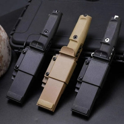 Small N690 DLC Tiger Stripe Tricolor Outdoor Knife