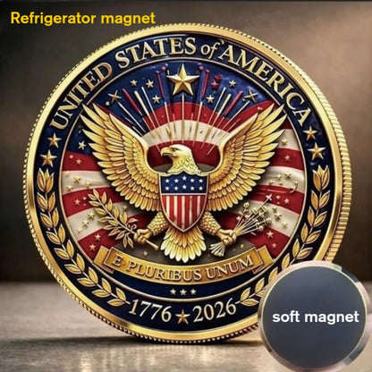 U.S. 250th Anniversary Soft-Back Metal Magnet – Fridge Decor for Home