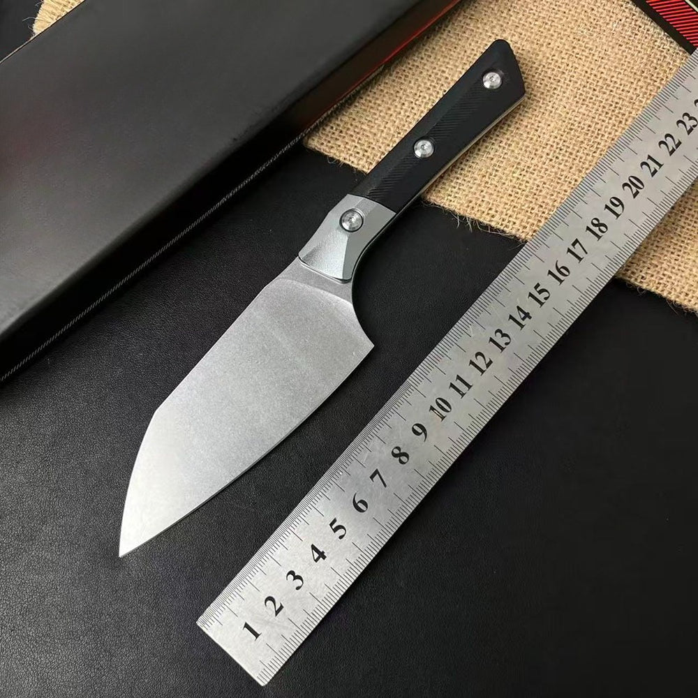 3300B-10 BC G10 outdoor knife shown in full length with blade extended