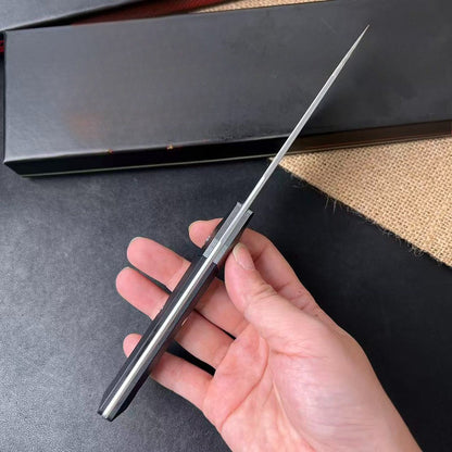 Side profile of the 3300B-10 BC G10 outdoor knife highlighting blade bevel