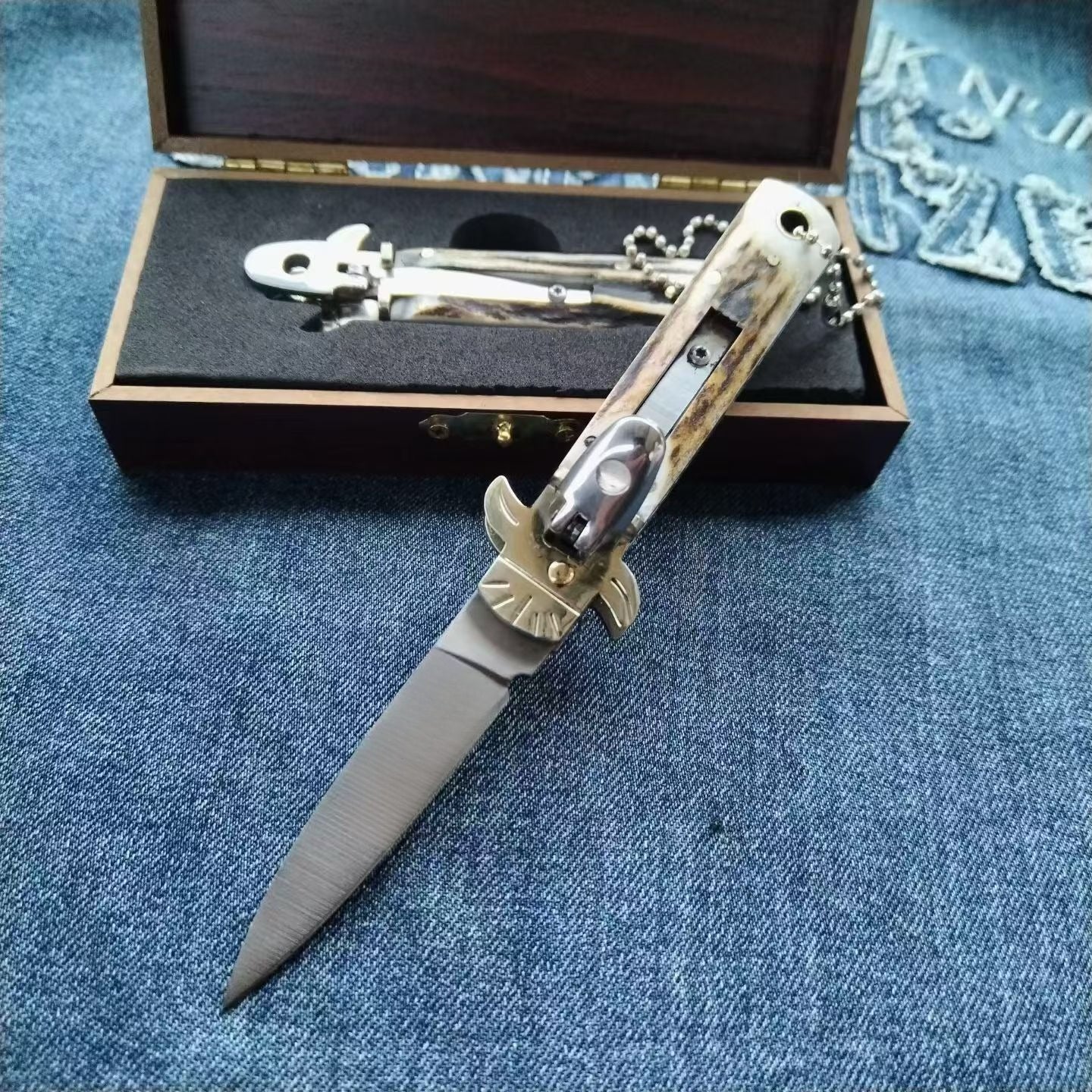 Small Deer Antler Handle D2 Outdoor Portable Knife