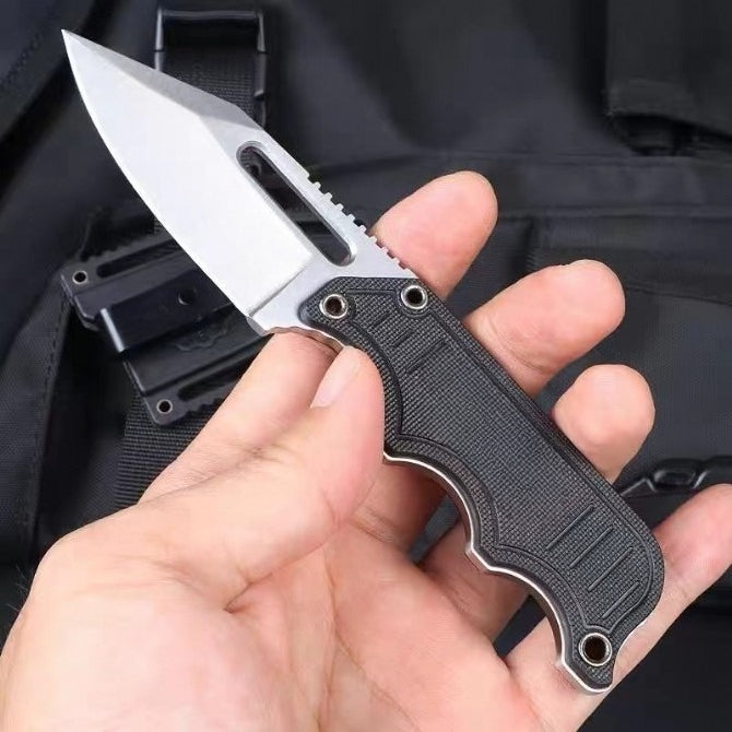 Mini 5CR13 Steel with Nylon Glass Fiber Optic Shank Knife