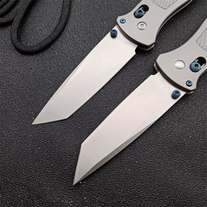 BM537GY M390 Steel Titanium Alloy Handle Outdoor Folding Knife