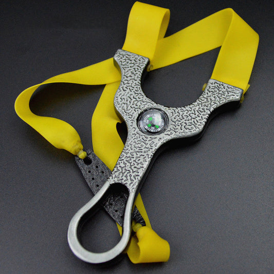 Outdoor Tool with Compass Flat Leather Stainless Steel
