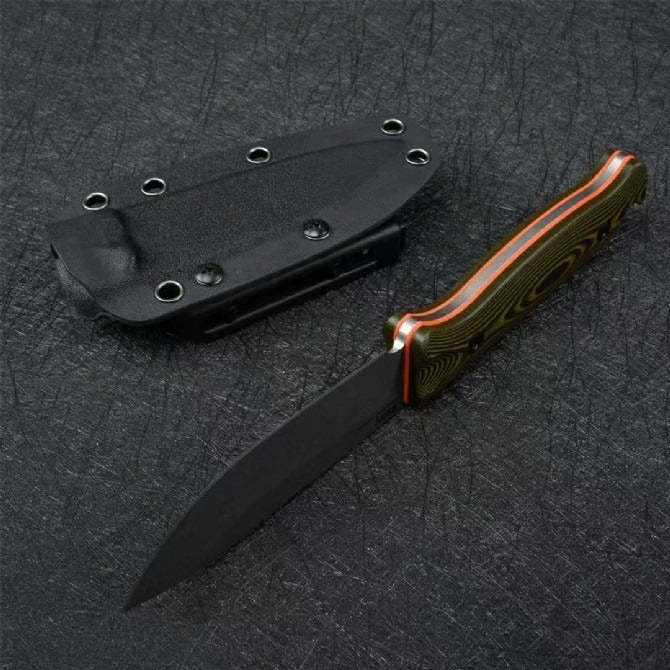 BM15002 Green Handle Patterned Outdoor Portable Knife