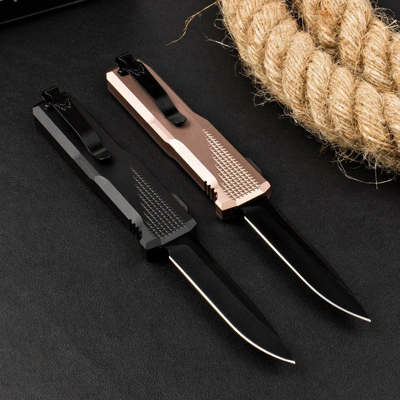 BM4600 T6 Aluminum Alloy Anodized Black Outdoor Portable Knife