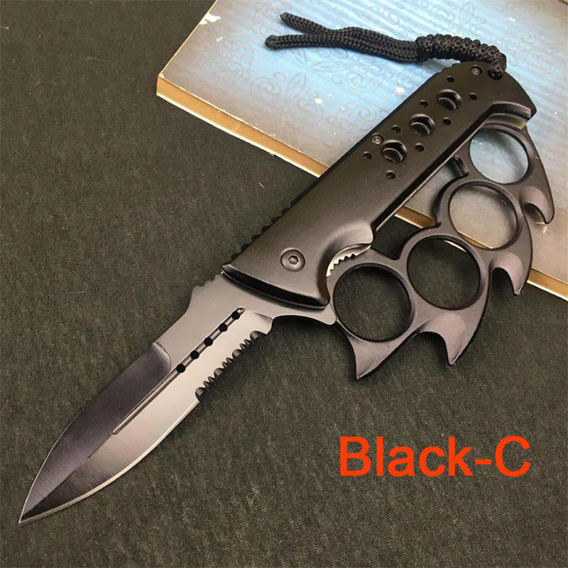 3Cr13 folding knife in a black color variant