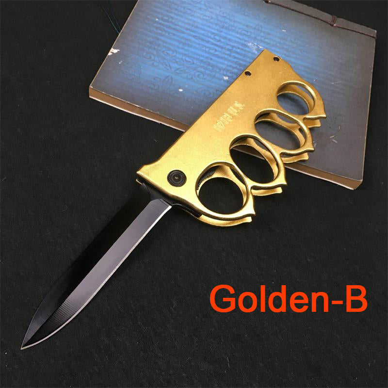 3Cr13 folding knife in the golden color variant