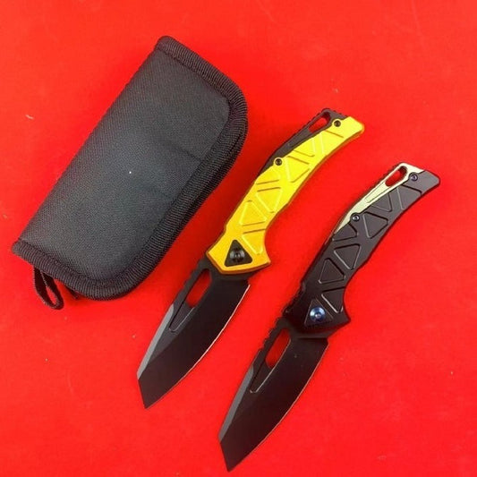 FX552 Black Titanium Coated Aviation Aluminum Handle Outdoor Folding Knife