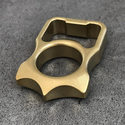 Stonewashed Brass Bottle Opening EDC Keychain Backpack EDC Tool