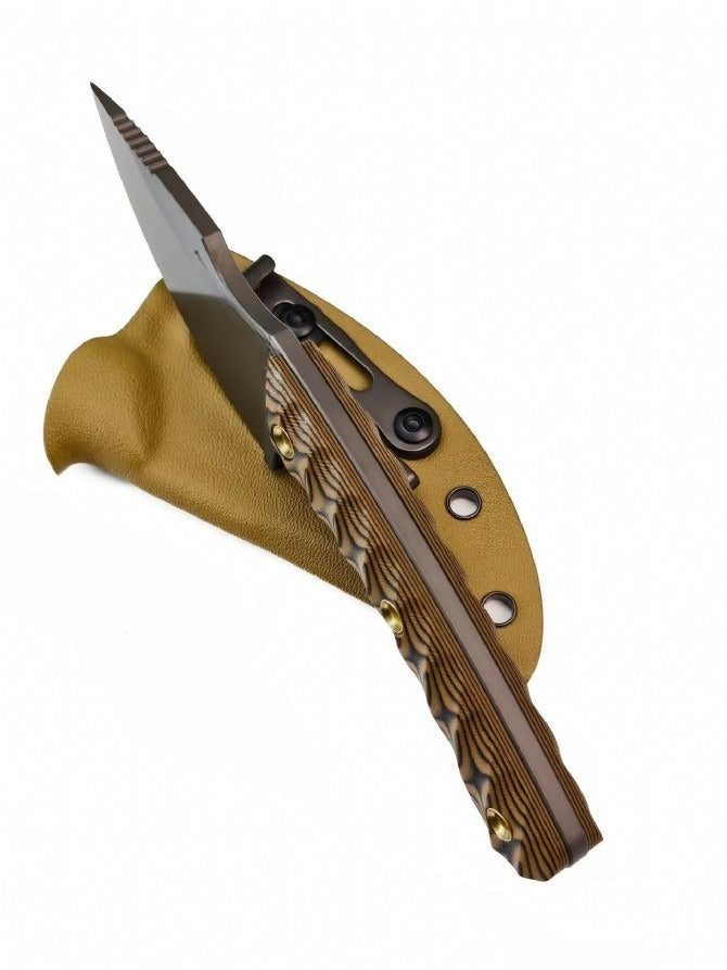 Mini Dual-tone G10 Titanium-plated USA-10 Steel Outdoor Knife