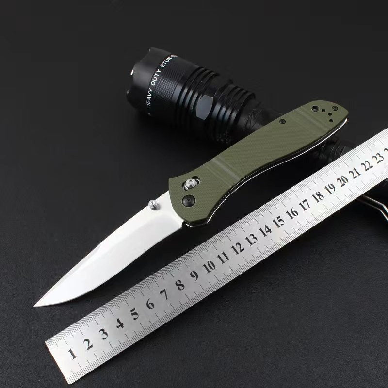 BM710D G10410 Stainless Steel Lined Outdoor Folding Knife