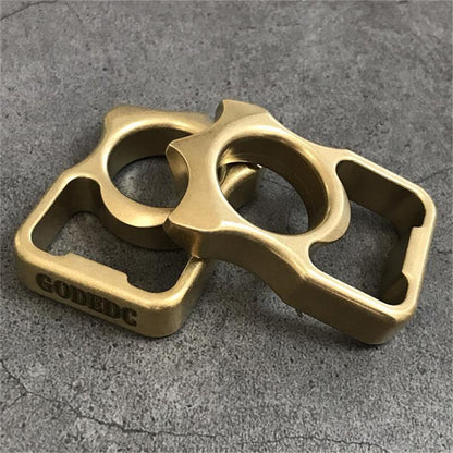 GOODEDC Stonewashed Brass Bottle Opening EDC Keychain Tool