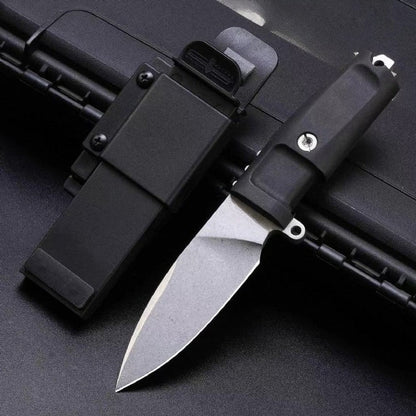 Small N690 DLC Tiger Stripe Tricolor Outdoor Knife