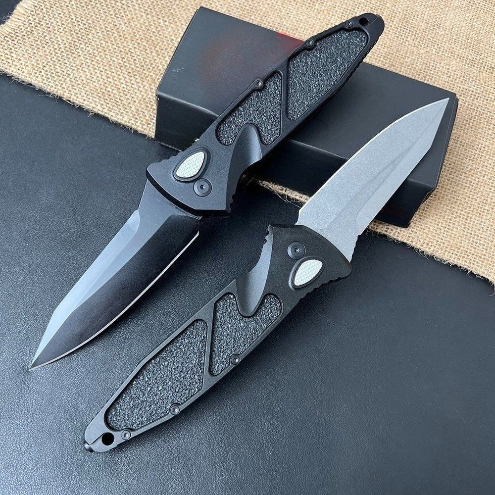 Damascus Steel-clad Aluminum Alloy Handle Outdoor Portable Knife