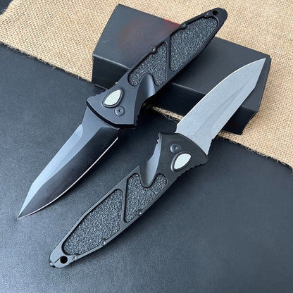 Damascus Steel-clad Aluminum Alloy Handle Outdoor Portable Knife