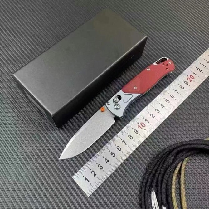 BM535-09 Red Aviation Aluminum G10 Outdoor Folding Knife